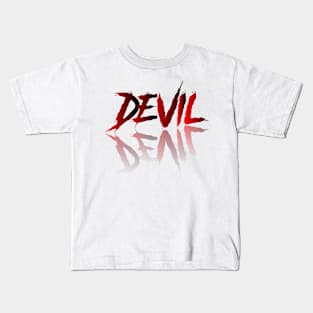 Devil 3D Look Dark Red Glassy Effect Kids T-Shirt